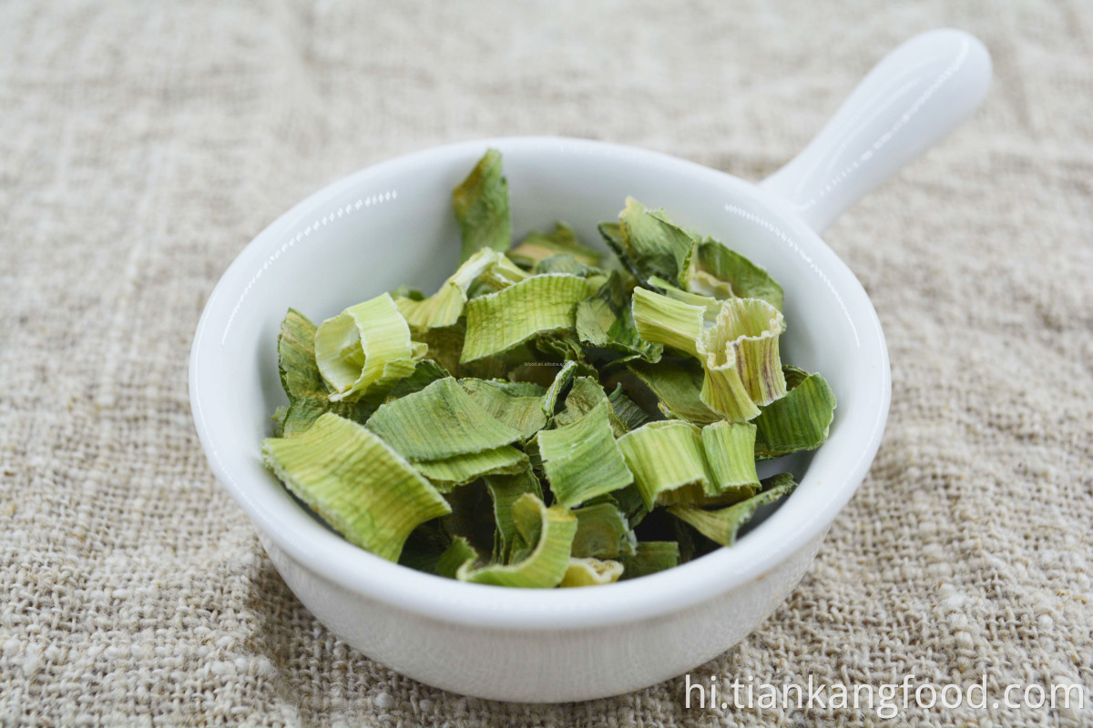 निर्जलित सूखे हरे लीक Dehydrated dried green leeks